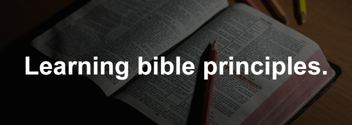 Learning Bible principles